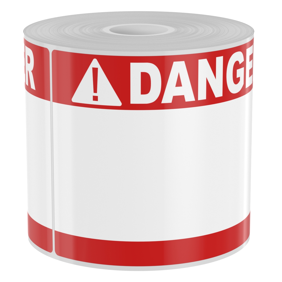 Detail view for 250 4" x 6" High-Performance Die-Cut Red Double Band White Danger