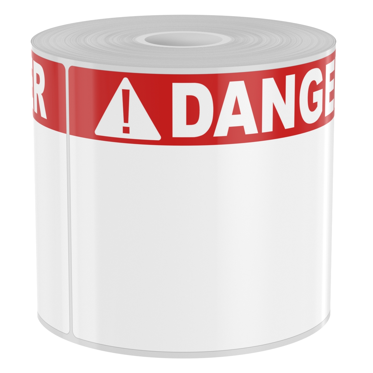 Detail view for 250 4" x 6" High-Performance Arc Flash labels White Danger on Red Band