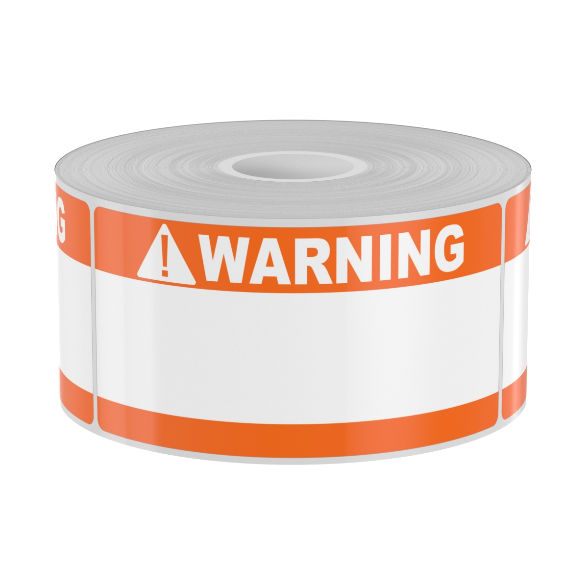 250 2in x 4in High-Performance Die-Cut Orange Double Band with White Warning