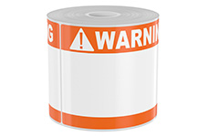 250 4in x 6in High-Performance Arc Flash Orange Double Band with White Warning