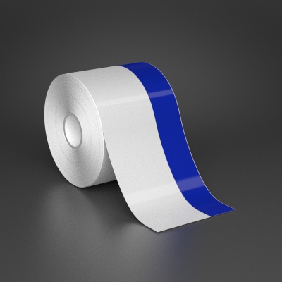 3in x 70ft Wire wraps with 1in printable blue stripe