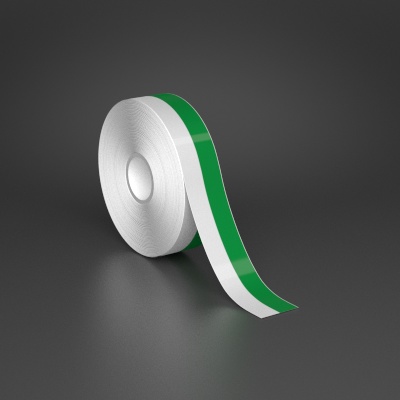 1in x 70ft Wire wraps with 0.5in printable green stripe