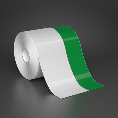 4in x 70ft Wire wraps with 1.5in printable green stripe