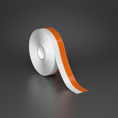 Detail view for 1" x 70ft Wire wraps with 0.5" printable orange stripe