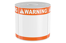 250 4in x 4in High-Performance Die-Cut Orange with White Warning Double Band