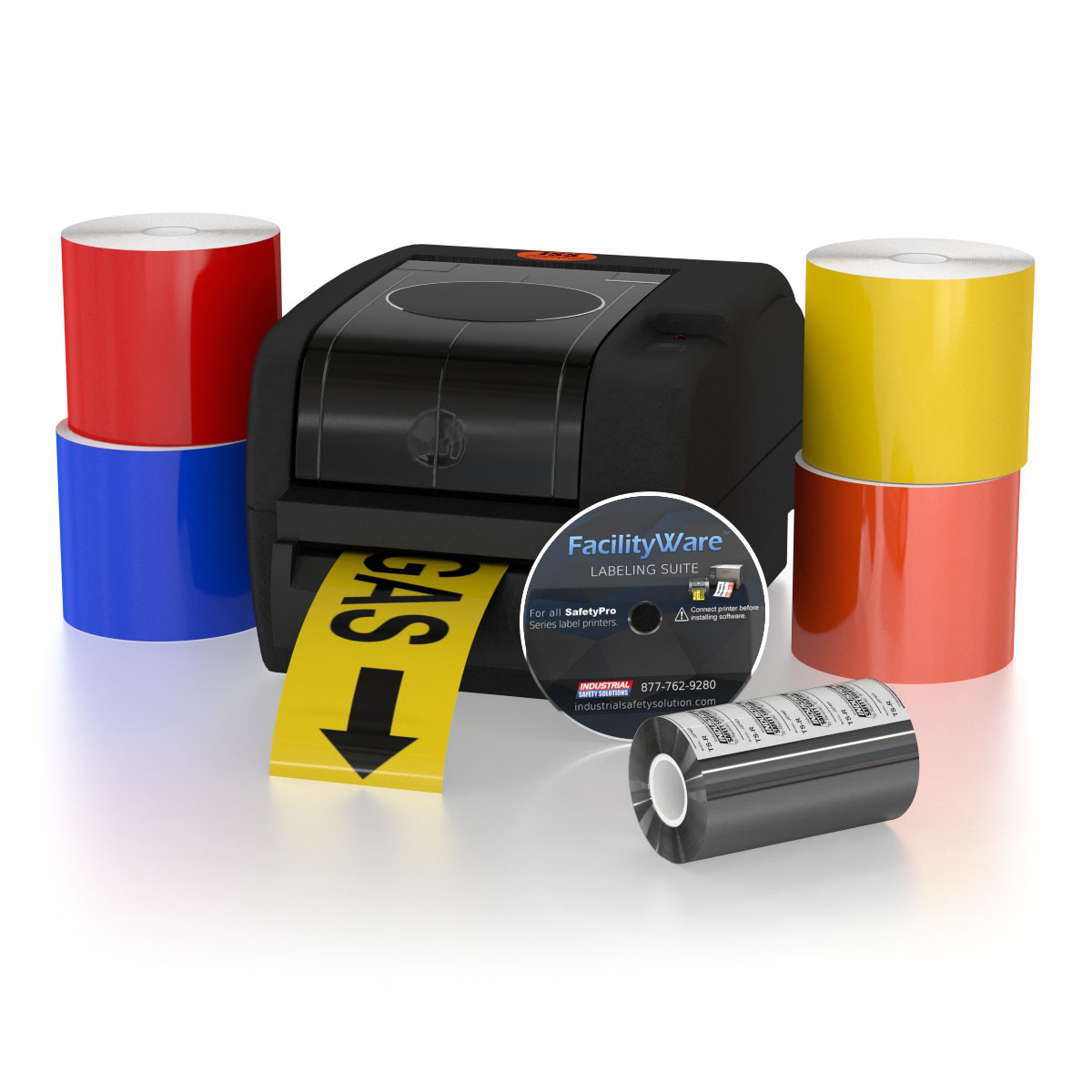 Detail view for SafetyPro Industrial Label Printer with Supplies