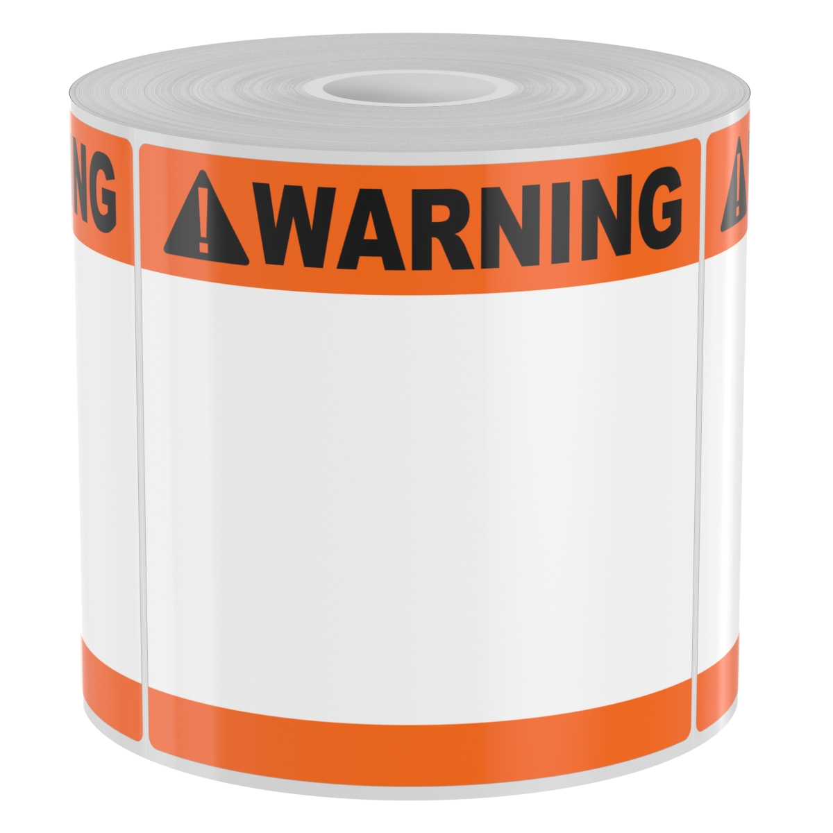 250 4in x 4in High-Performance Orange Double Band with Black Warning