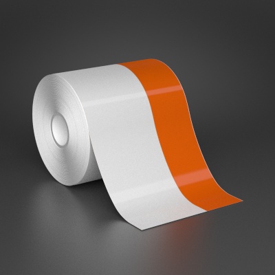 4in x 70ft Wire wraps with 1.5in printable orange stripe