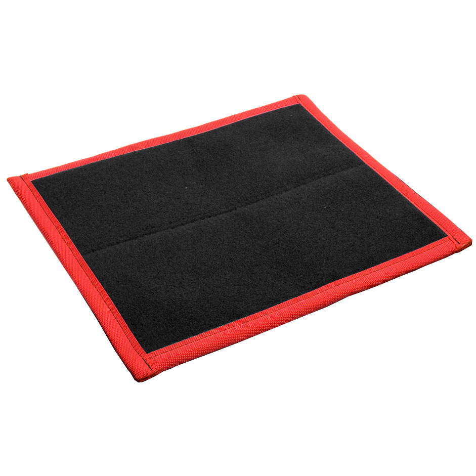 Detail view for PureTrack Sport Replacement Pad with Red Trim. Disinfecting Shoe Mat System.