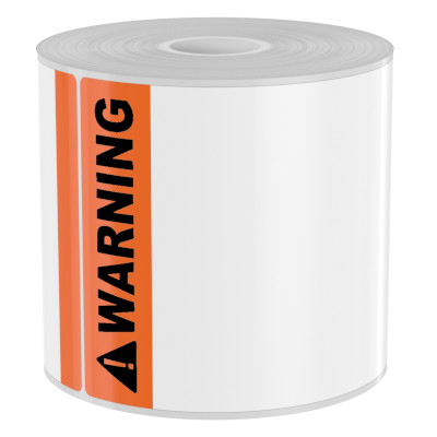 Detail view for 250 4x6 Arc Flash High-Performance Portrait Orange Double Band Black Warning