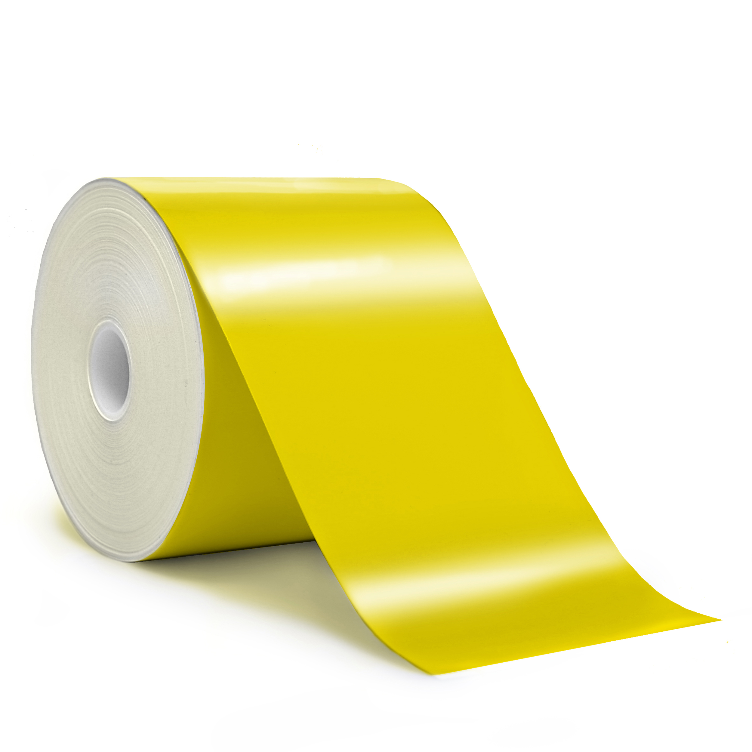 Detail view for 4" x 150ft Yellow Premium Vinyl Labeling Tape