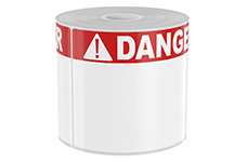 250 4in x 6in Arc Flash Labels White Danger on Red Band