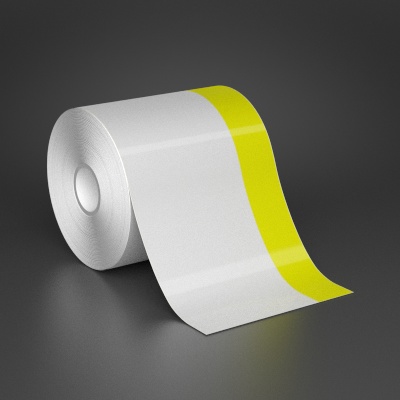 4in x 70ft Wire wraps with 1in printable yellow stripe