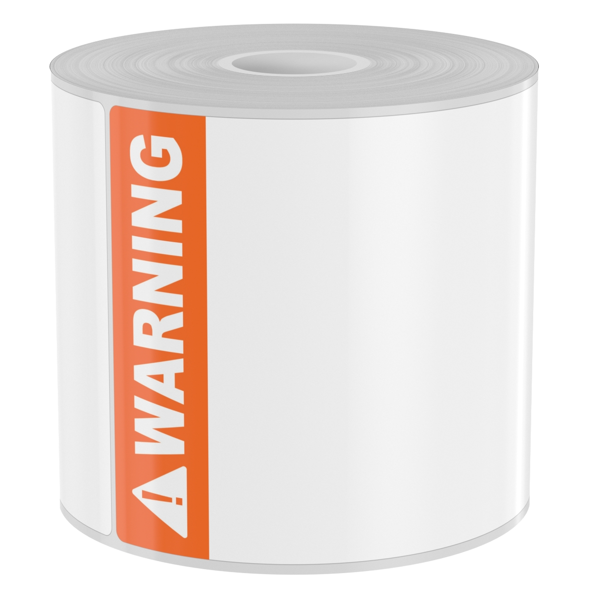 250 4in x 6in High-Performance Portrait Die-Cut White on Orange Warning Header